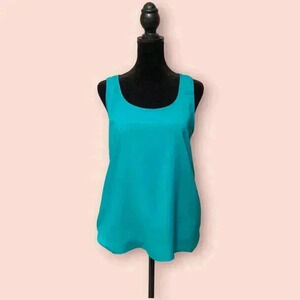 Soprano Sleeveless Bright Teal Light and Airy Casual Racerback Tank Top